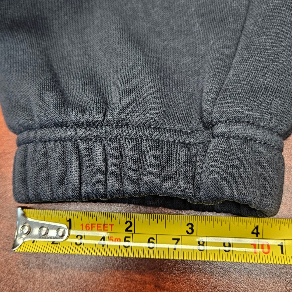 Adidas Made With Nature Studio Lounge Sweatshirt M Carbon Gray Cropped Raw Hem - Picture 8 of 12